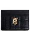 Lola Quilted Leather Card Wallet Black - BURBERRY - BALAAN 1