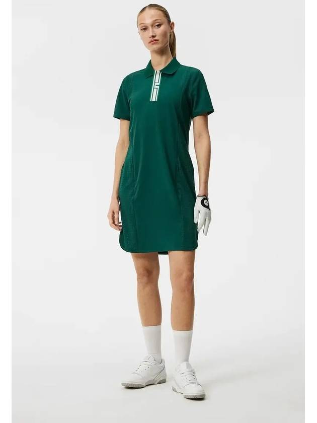 Women's Dennis Golf Mini Dress Rain Forest - J.LINDEBERG - BALAAN 4