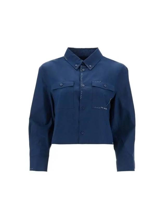 Stitching Details Shirt Blue - MARNI - BALAAN 2