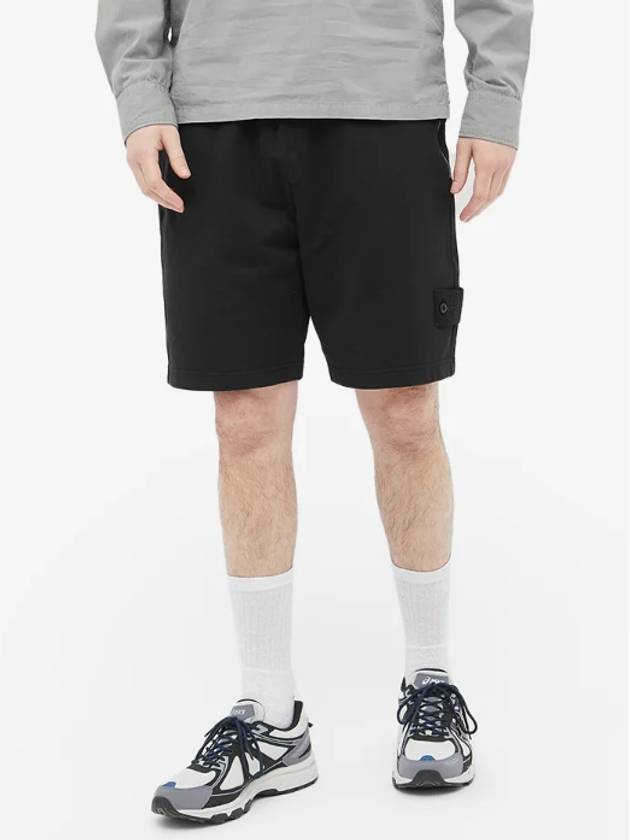 Ghost Fleece Shorts Black - STONE ISLAND - BALAAN 3