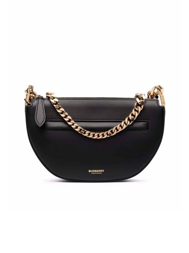 Mini Leather Zipper Olympia Shoulder Bag Black - BURBERRY - BALAAN 1