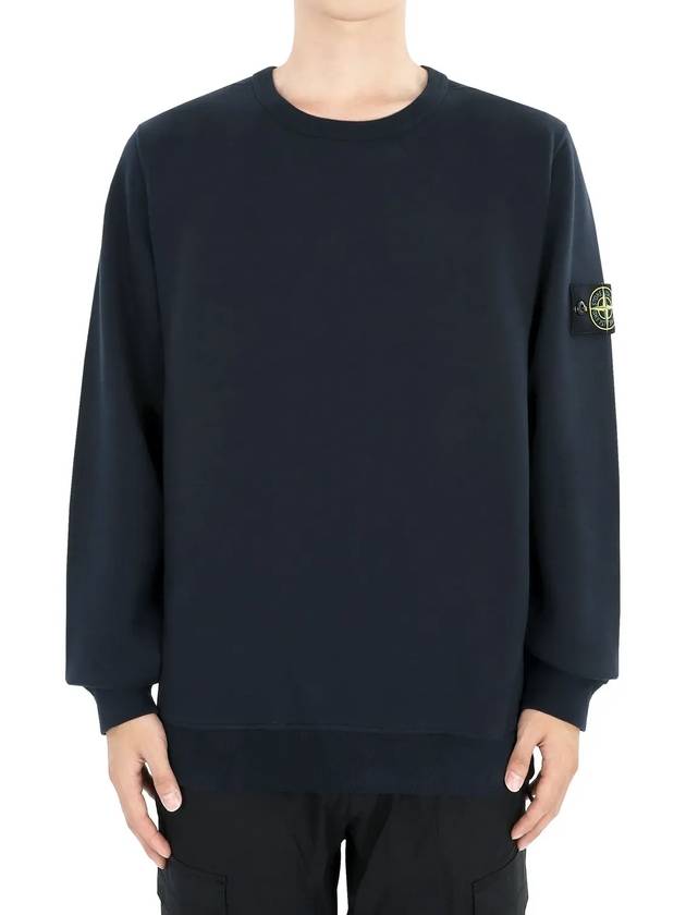 Wappen Patch Crew Neck Cotton Sweatshirt Navy - STONE ISLAND - BALAAN 4