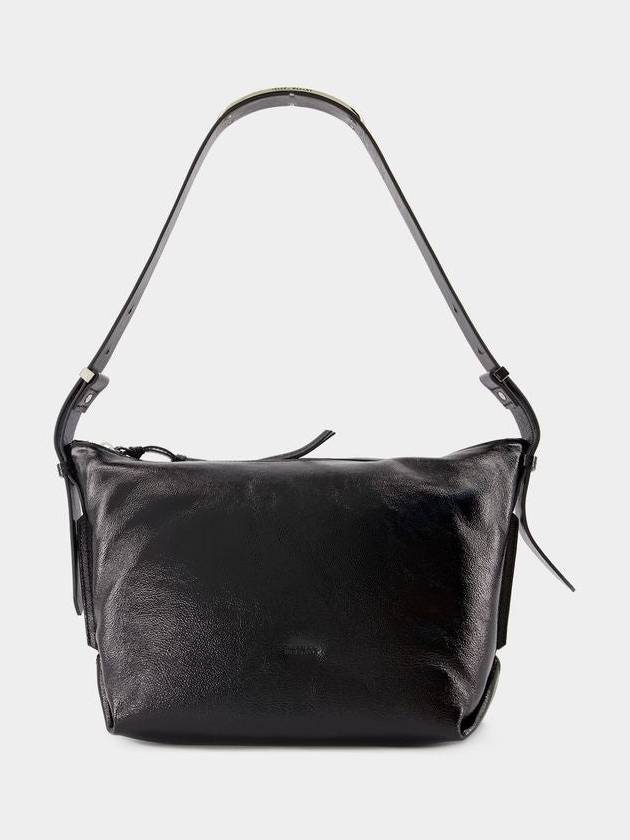 Leyden Shiny Calfskin Leather Shoulder Bag Black - ISABEL MARANT - BALAAN 2