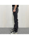 Logo Patch Straight Jeans Black - AMI - BALAAN 5