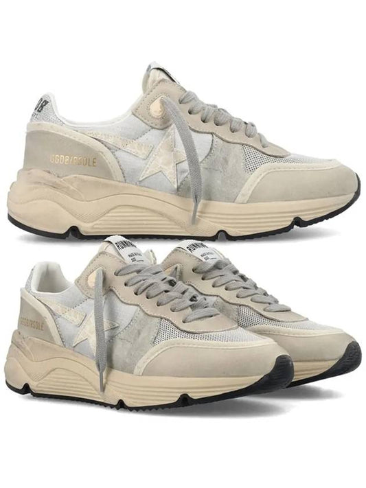 Women's Running Sole Low Top Sneakers Silver Beige - GOLDEN GOOSE - BALAAN 2