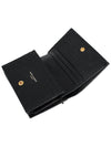 Monogram Caviar Leather Flap Card Wallet Black - SAINT LAURENT - BALAAN 11