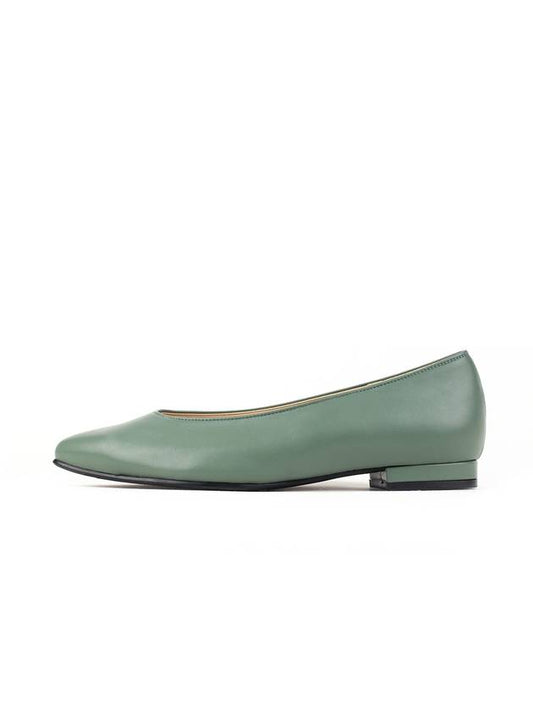 Mocha flat shoes green - LECHROMAQI - BALAAN 2