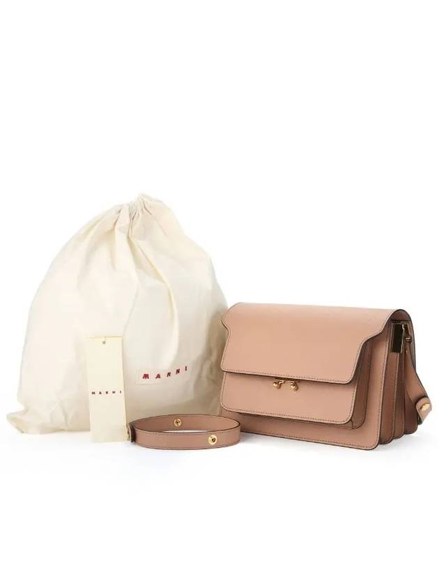 Saffiano Trunk Medium Shoulder Bag Beige - MARNI - BALAAN 5