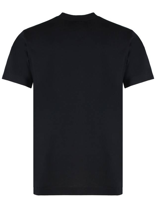 Check Label Cotton Short Sleeve T-Shirt Black - BURBERRY - BALAAN 3