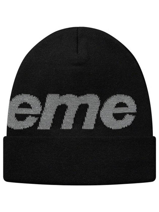 18FW Big Logo Beanie Black - SUPREME - BALAAN 2