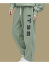 Loose fit jogger pants brushed sage green - IL TEMPO SELECT SHOP - BALAAN 2