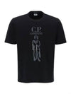 30/2 Mercerized Jersey Twisted British Sailor Short Sleeve T-Shirt Black - CP COMPANY - BALAAN 2