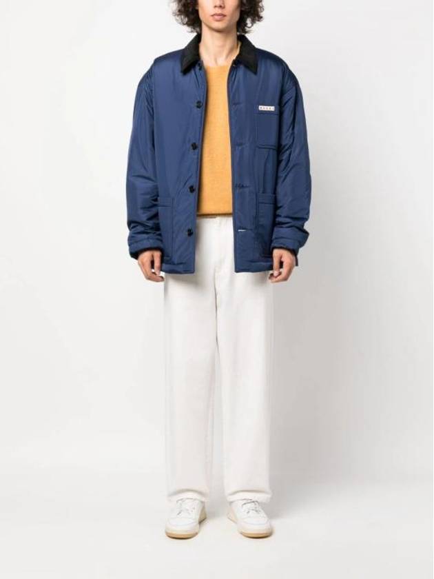 Logo Patch Lightweight Jacket Navy - MARNI - BALAAN 3