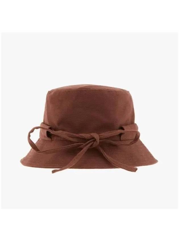 Le Bob Gadjo Knotted Bucket Hat Brown - JACQUEMUS - BALAAN 6