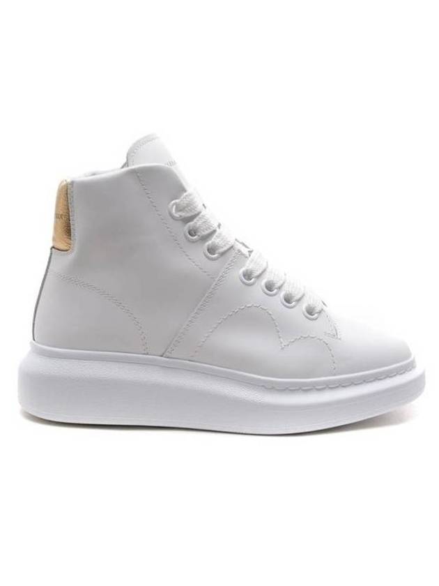 OG Sole High Top Sneakers Gold White - ALEXANDER MCQUEEN - BALAAN 1