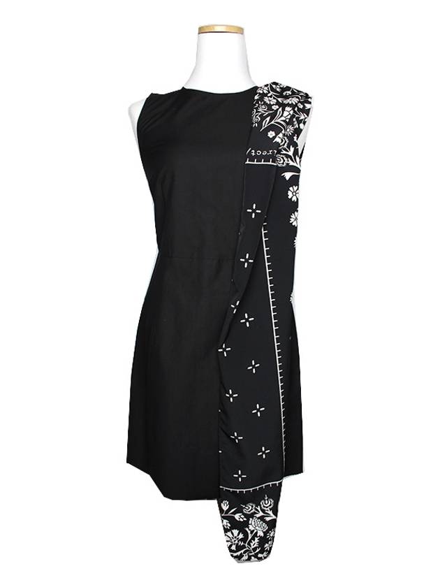 MM6 Black Print Drape Dress 44 - MAISON MARGIELA - BALAAN 1