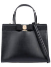 Vara Bow Top Handle Tote Bag Black - SALVATORE FERRAGAMO - BALAAN 3