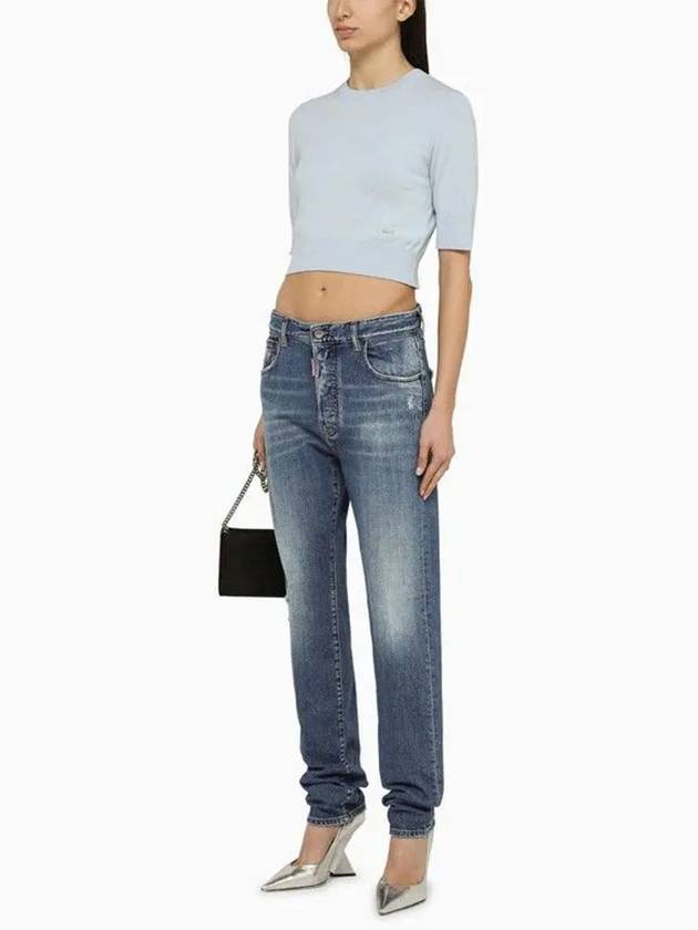 Jennifer Straight Jeans Blue - DSQUARED2 - BALAAN 3