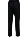 Low Rise Side Tab Wool Slacks Navy - THOM BROWNE - BALAAN 3