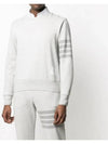 Classic Loopback Terry Tonal 4-Bar Relaxed Fit Crewneck Sweatshirt Pale Grey - THOM BROWNE - BALAAN 4