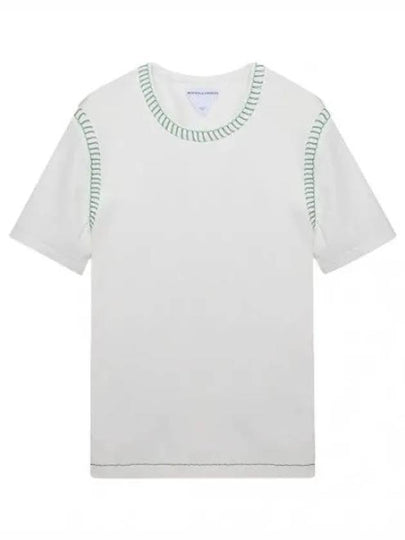 OVERLOCK STITCH COTTON JERSEY T SHIRT - BOTTEGA VENETA - BALAAN 1