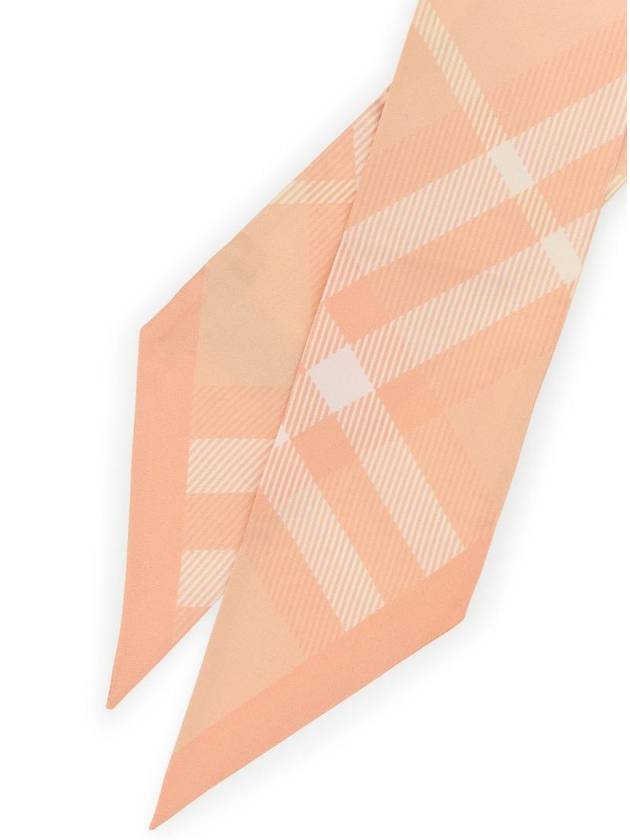 Check Skinny Silk Scarf Pink - BURBERRY - BALAAN 3