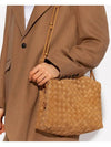 Loop Medium Suede Shoulder Bag Brown - BOTTEGA VENETA - BALAAN 2