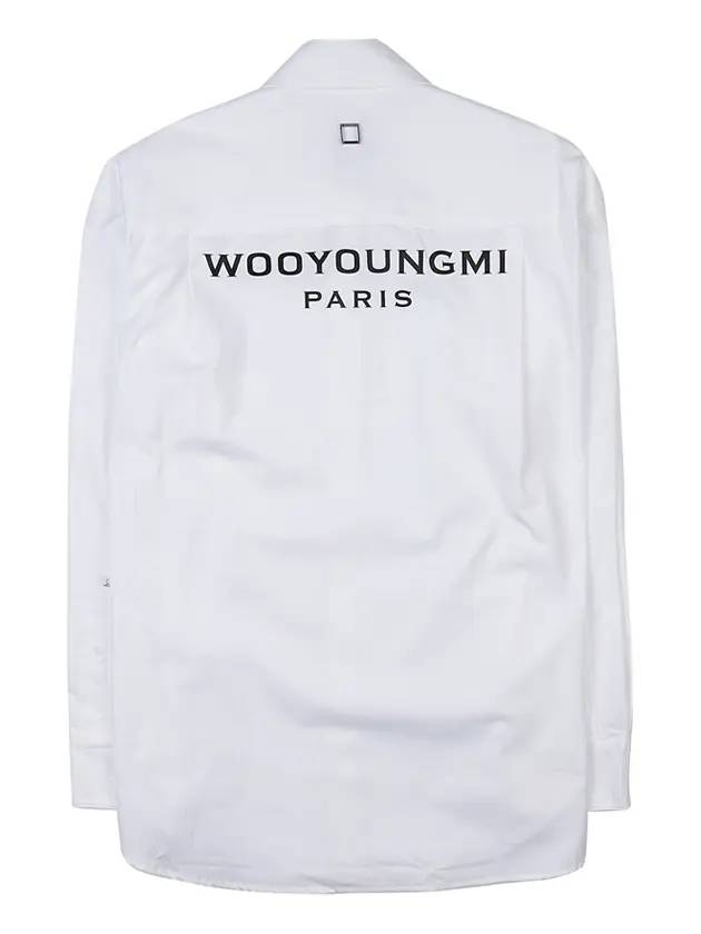 Cotton Back Logo Long Sleeve Shirt White - WOOYOUNGMI - BALAAN 1