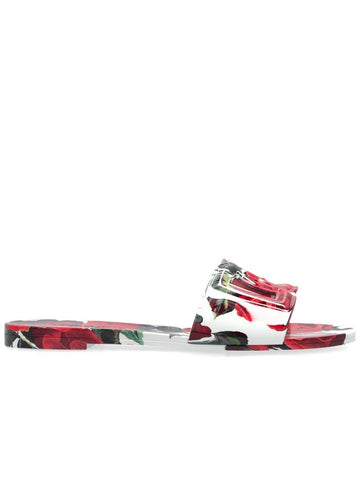 Dolce & Gabbana Slides With Logo, Women's, Multicolour - DOLCE&GABBANA - BALAAN 1