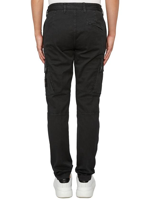 Compass Badge Cargo Straight Pants Black - STONE ISLAND - BALAAN 4