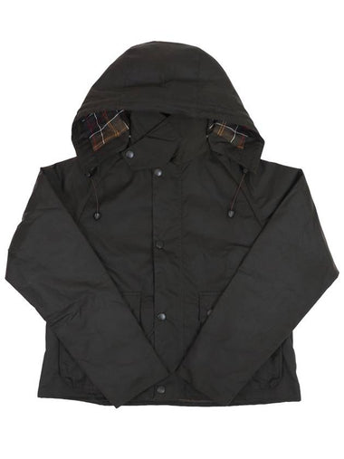 Speydale Wax Zip Up Hoodie Green - BARBOUR - BALAAN 1