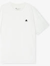 Satellite Logo Detail Crew Neck Short Sleeve T-Shirt White - MOOSE KNUCKLES - BALAAN 3