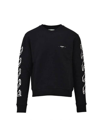 Diag 3D Line Print Long Sleeve T-Shirt Black - OFF WHITE - BALAAN 1