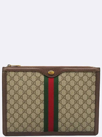 523359 GG Logo PVC Supreme Portfolio Ophidia Clutch - GUCCI - BALAAN 2