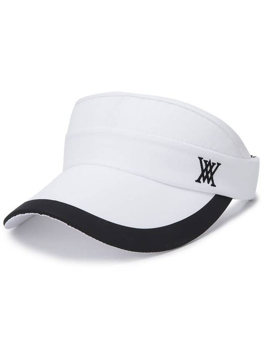 Official W Wide Brim Logo Sun Visor WH - ANEWGOLF - BALAAN 1