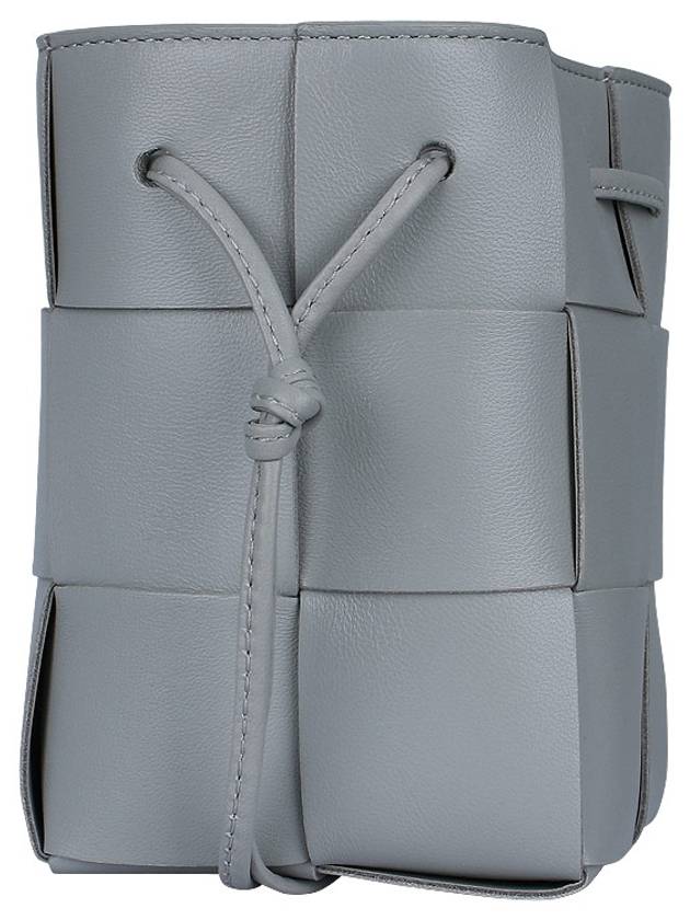 Intrecciato Cassette Small Bucket Bag Grey - BOTTEGA VENETA - BALAAN 5