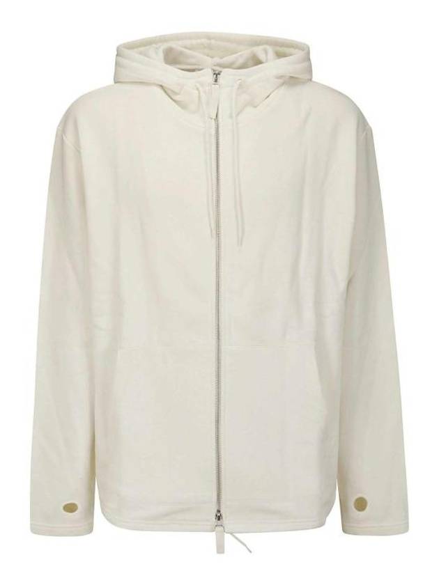 Embroidered Cotton Hooded Jacket Ivory - HELMUT LANG - BALAAN 2