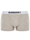 Logo Band Stretch Cotton Boxer Briefs Pale Gray Melange - BURBERRY - BALAAN.