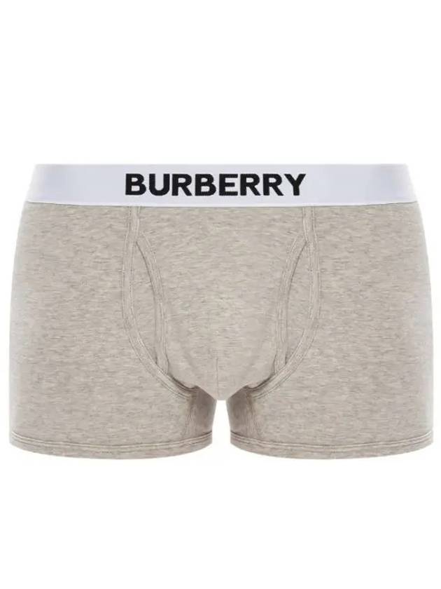 Logo Band Stretch Cotton Boxer Briefs Pale Gray Melange - BURBERRY - BALAAN.