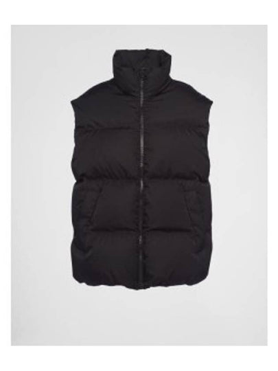 Oversized Re-Nylon Down Vest Black - PRADA - BALAAN 2