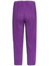 Pleats Bottoms Straight Pants Purple - ISSEY MIYAKE - BALAAN 3