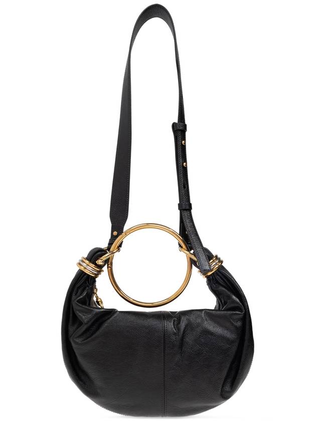 Small Bracelet Hobo Grain Leather Tote Bag Black - CHLOE - BALAAN 4