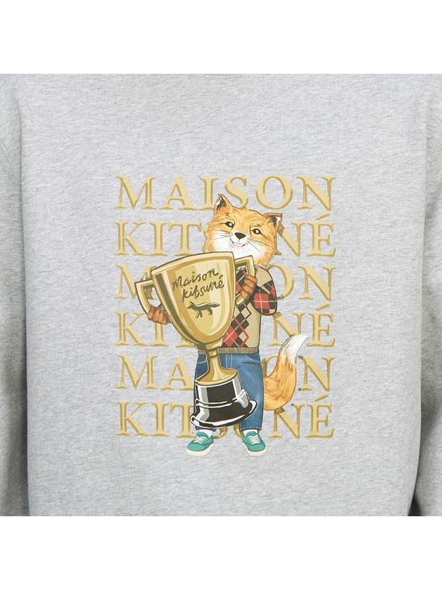 Fox Champion Regular Sweatshirt Grey - MAISON KITSUNE - BALAAN 9