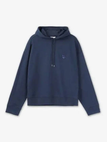 Bold Fox Head Patch Oversized Hood Deep Navy LM00705KM0001P492 - MAISON KITSUNE - BALAAN 1