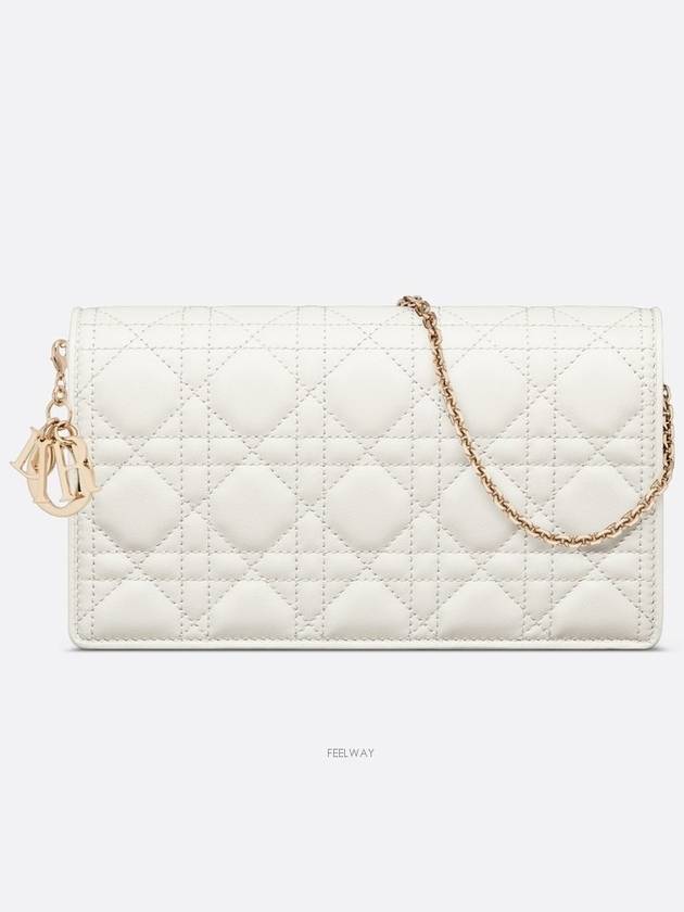 Lady Cannage Lambskin Chain Pouch Bag Latte - DIOR - BALAAN 2