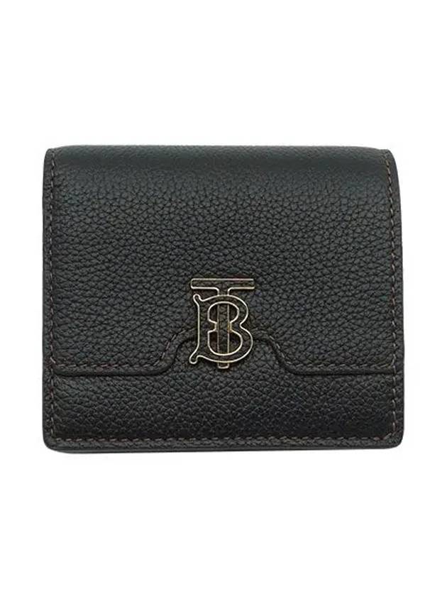 TB Grainy Leather Half Wallet Black - BURBERRY - BALAAN 2