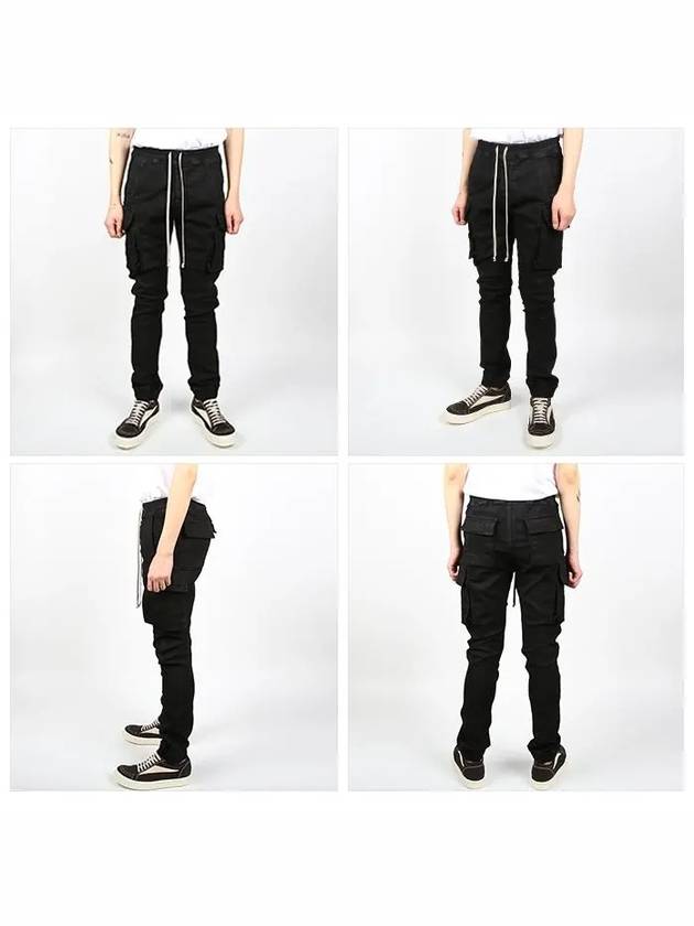 Men's Drawstring Straight Pants Black - RICK OWENS - BALAAN 3