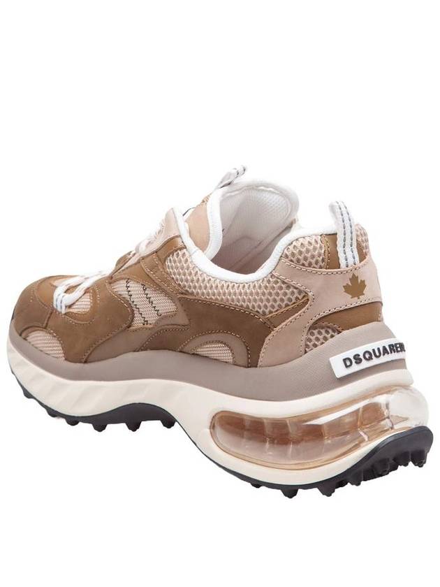 DSQUARED2 Running Sneakers In Leather And Technical Fabric - DSQUARED2 - BALAAN 4