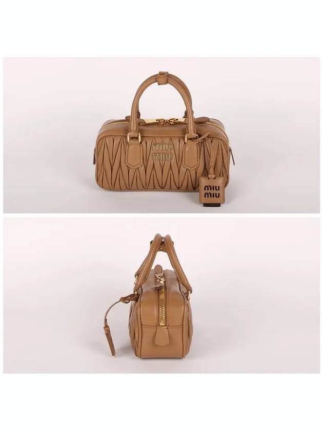 Arcadie Matelasse Nappa Leather Tote Bag Caramel - MIU MIU - BALAAN 3