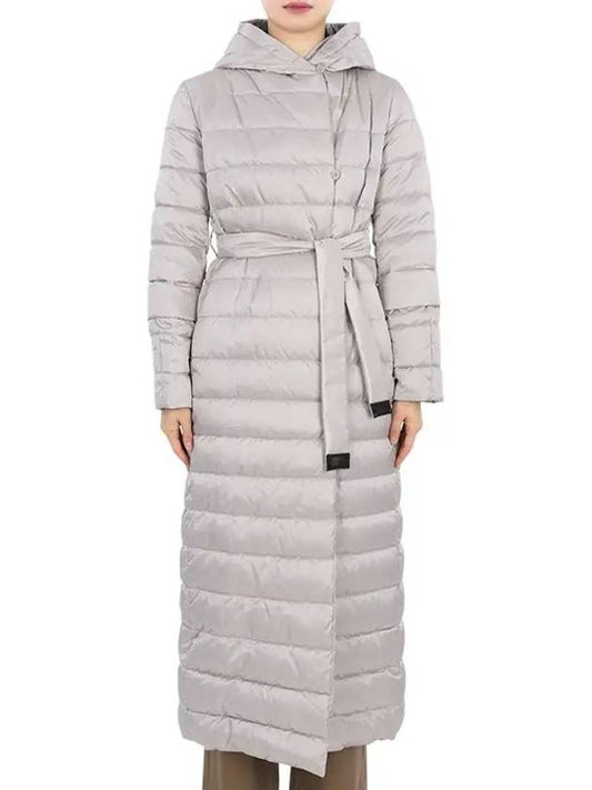 23 F W Women's Novet Belt Long Padded Jacket Light Gray NOVET 2394960436 094 - MAX MARA - BALAAN 1